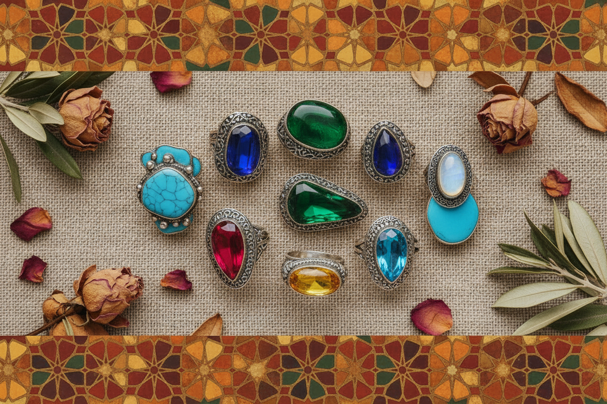 Banner Anillos con Piedras Artificiales