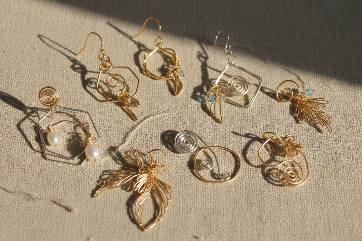 Pendientes de alambre